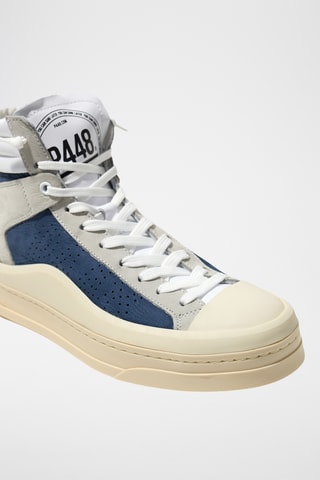 Baskets montantes en cuir - Bleu