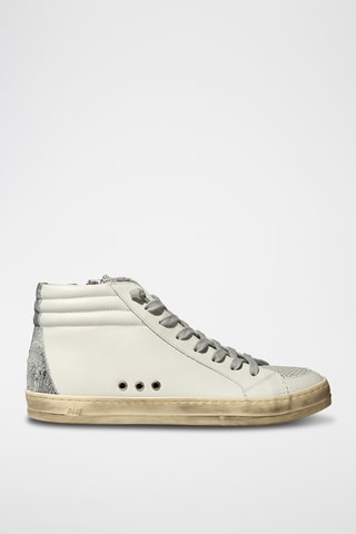 Baskets montantes en cuir - Beige