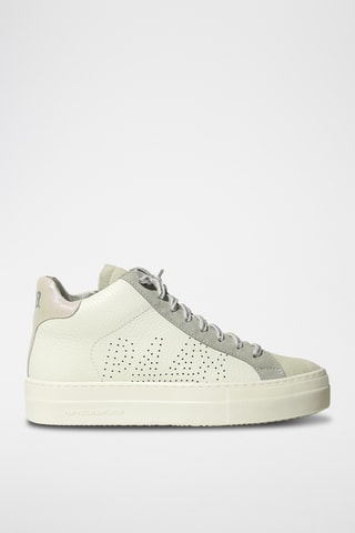 Baskets montantes en cuir - Blanc