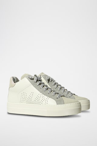 Baskets montantes en cuir - Blanc