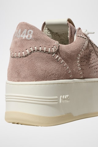 Baskets plateformes en nubuck - Rose