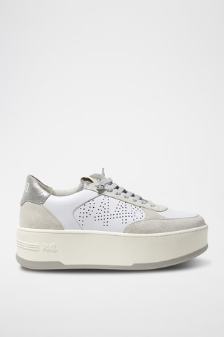 Baskets plateformes en cuir - Blanc