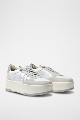 Baskets plateformes en cuir - Blanc