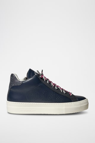 Baskets montantes en cuir - Noir