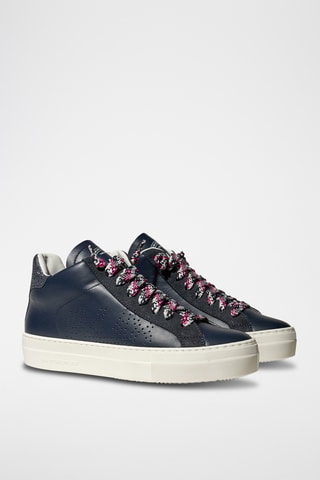 Baskets montantes en cuir - Noir