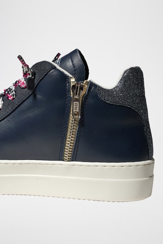 Baskets montantes en cuir - Noir