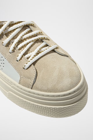 Baskets plateformes en cuir - Beige