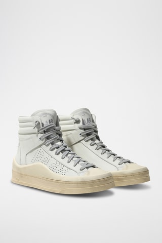 Baskets montantes en cuir - Blanc