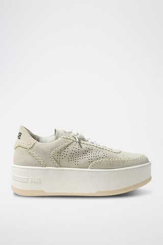 Sneakers plateformes en nubuck - Beige