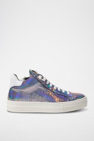 Sneakers montantes en cuir - Noir
