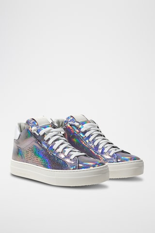 Sneakers montantes en cuir - Noir