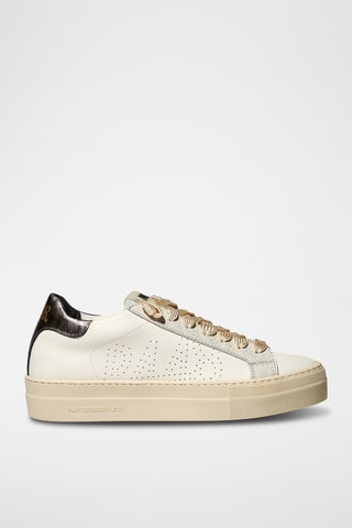 Baskets plateformes en cuir - Marron