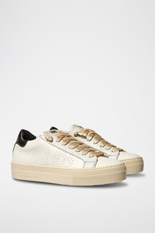 Baskets plateformes en cuir - Marron