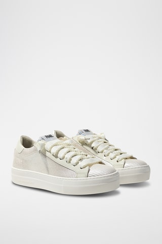 Baskets plateformes en cuir - Bleu