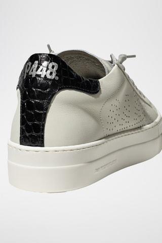 Sneakers plateformes en cuir - Noir
