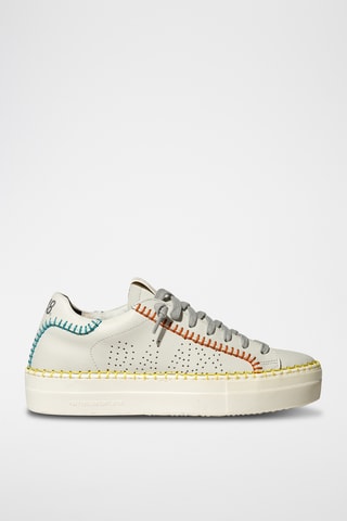 Baskets plateformes en cuir - Blanc