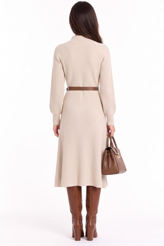 Robe pull en laine - Écru