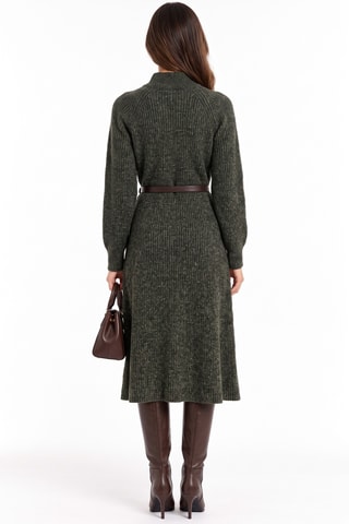 Robe pull en laine - Kaki