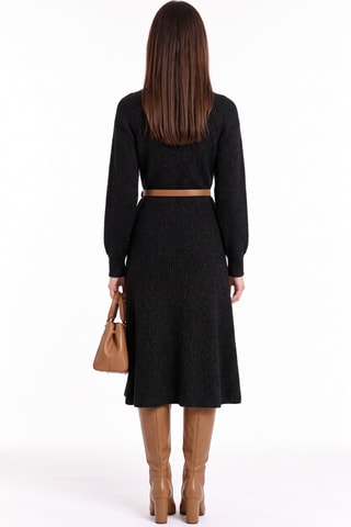 Robe pull en laine - Noir