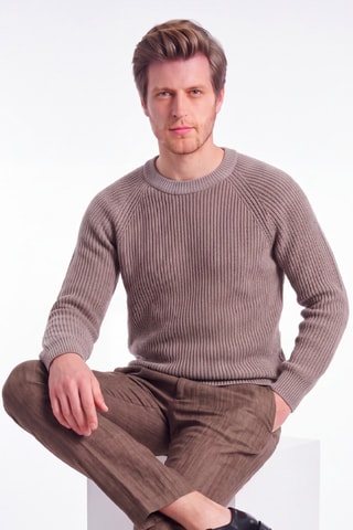 Pull en laine - Taupe