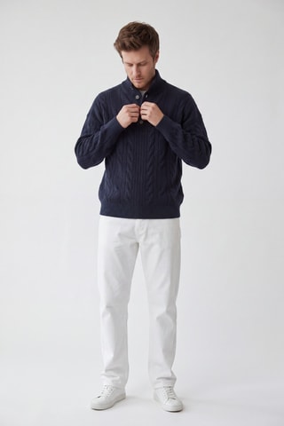 Pull en laine - Bleu foncé