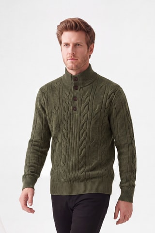 Pull en laine - Kaki