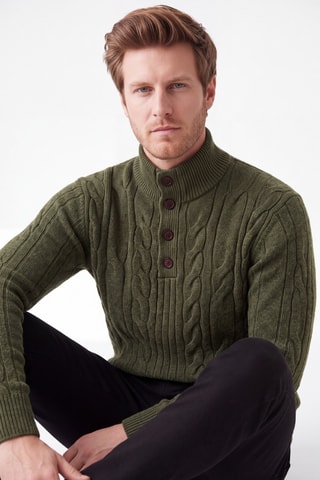 Pull en laine - Kaki