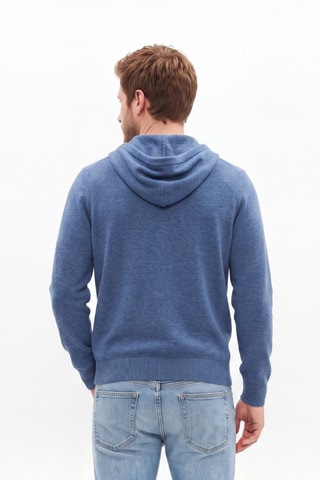 Pull à capuche - Bleu