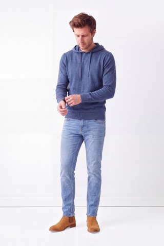 Pull à capuche - Bleu