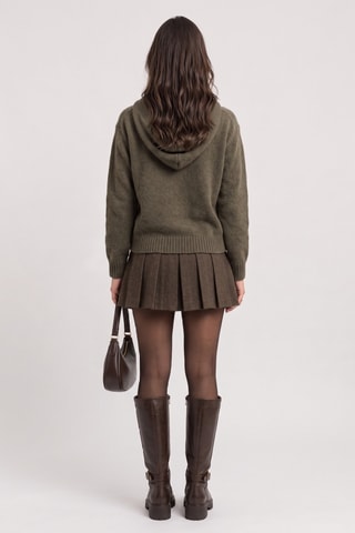 Pull oversize à capuche - Kaki