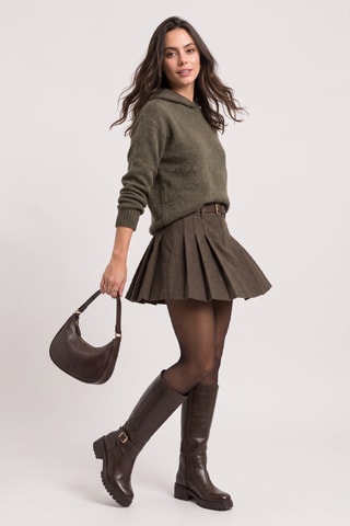 Pull oversize à capuche - Kaki
