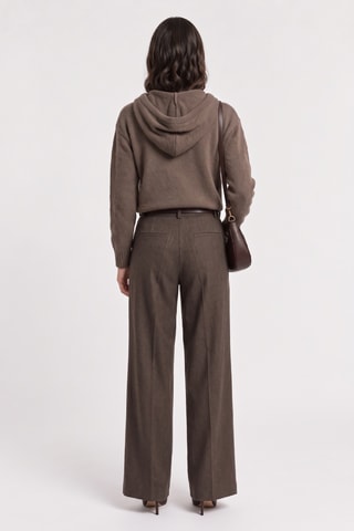 Pull oversize à capuche - Marron