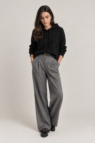 Pull oversize à capuche - Noir