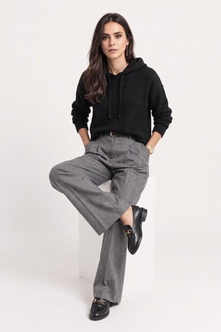 Pull oversize à capuche - Noir