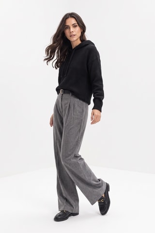 Pull oversize à capuche - Noir