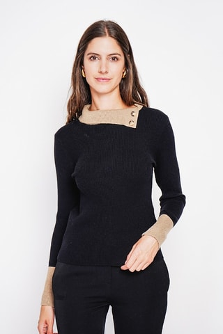 Pull - Beige et noir