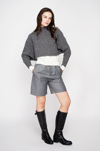 Pull court - Gris foncé