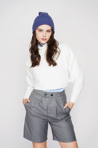 Pull court - Blanc