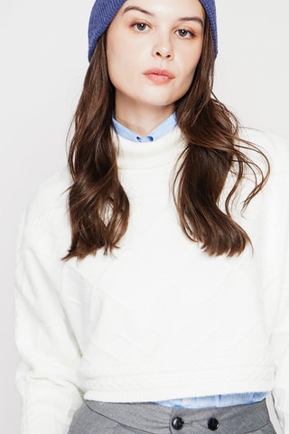 Pull court - Blanc