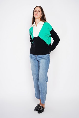 Pull oversize - Noir et vert