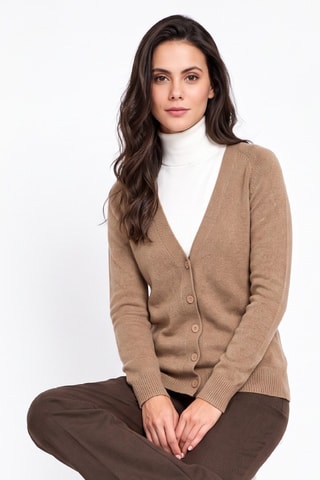 Gilet long oversize - Marron clair
