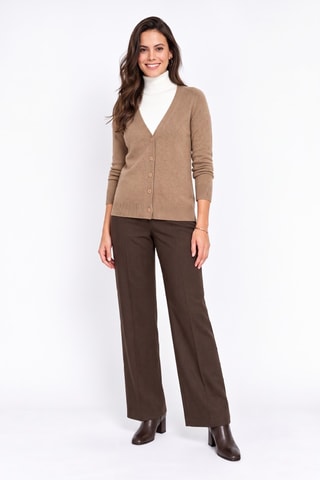 Gilet long oversize - Marron clair