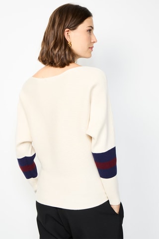 Pull - Blanc, noir et rouge