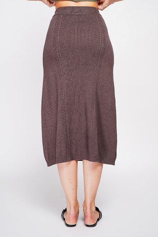 Jupe midi - Marron