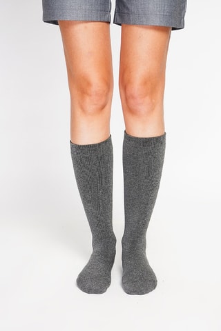 Chaussettes hautes thermiques - Gris foncé