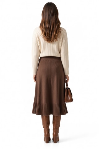 Jupe midi - Marron clair