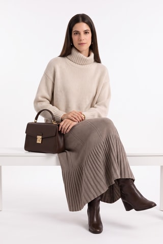 Jupe midi - Beige