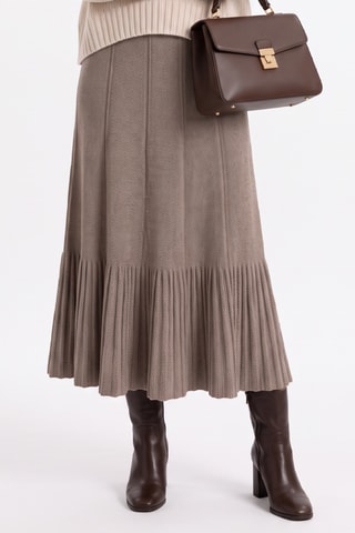 Jupe midi - Beige