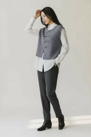 Gilet sans manches en laine - Gris