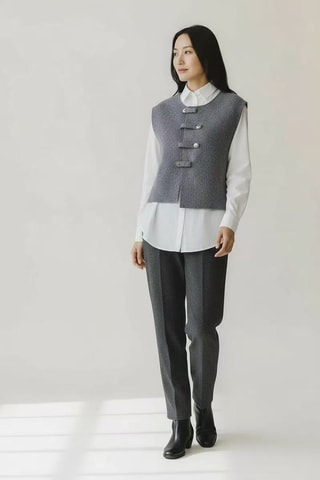 Gilet sans manches en laine - Gris